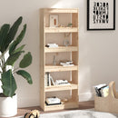 bogreol/rumdeler 60x30x167,5 cm massivt fyrretræ