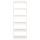 bogreol/rumdeler 60x30x167,5 cm massivt fyrretræ hvid