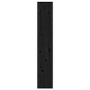 bogreol/rumdeler 60x30x167,5 cm massivt fyrretræ sort