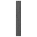 bogskab/rumdeler 60x30x199,5 cm massivt fyrretræ grå