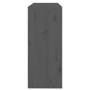 bogreol/rumdeler 80x30x71,5 cm massivt fyrretræ grå