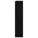 bogreol/rumdeler 80x30x135,5 cm massivt fyrretræ sort