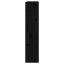 bogreol/rumdeler 80x30x135,5 cm massivt fyrretræ sort