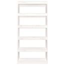 bogreol/rumdeler 80x30x167,4 cm massivt fyrretræ hvid