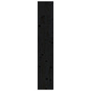 bogreol/rumdeler 80x30x167,4 cm massivt fyrretræ sort