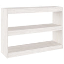 bogreol/rumdeler 100x30x71,5 cm massivt fyrretræ hvid