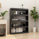 bogreol/rumdeler 100x30x135,5 cm massivt fyrretræ grå