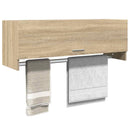 garderobeskab 100x32,5x35 cm konstrueret træ sonoma-eg