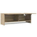 garderobeskab 100x32,5x35 cm konstrueret træ sonoma-eg
