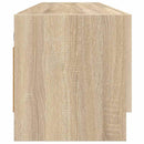 garderobeskab 100x32,5x35 cm konstrueret træ sonoma-eg