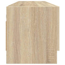 garderobeskab 100x32,5x35 cm konstrueret træ sonoma-eg