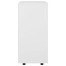 rulleskab 60x35x75 cm konstrueret træ hvid