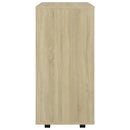 skab med hjul 60x35x75 cm konstrueret træ sonoma-eg