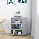 rulleskab 60x35x75 cm konstrueret træ betongrå
