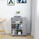 rulleskab 60x35x75 cm konstrueret træ betongrå