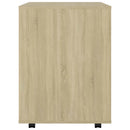 skab med hjul 60x53x72 cm konstrueret træ sonoma-eg