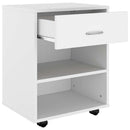 rulleskab 46x36x59 cm konstrueret træ hvid