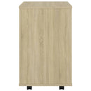 skab med hjul 46x36x59 cm konstrueret træ sonoma-eg