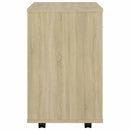 skab med hjul 46x36x59 cm konstrueret træ sonoma-eg