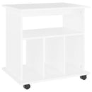 rulleskab 60x45x60 cm konstrueret træ hvid