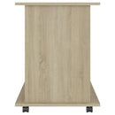 skab med hjul 60x45x60 cm konstrueret træ sonoma-eg