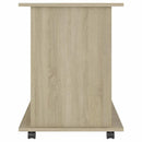 skab med hjul 60x45x60 cm konstrueret træ sonoma-eg