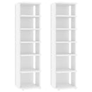 skoskabe 2 stk. 27,5x27x102 cm konstrueret træ hvid