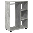 klædeskab 80x40x110 cm konstrueret træ betongrå