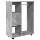 klædeskab 80x40x110 cm konstrueret træ betongrå
