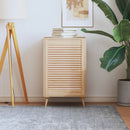 skabslåge 69x49,4 cm lameldesign massivt fyrretræ