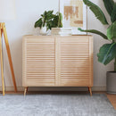 skabslåger 2 stk. 69x49,4 cm lameldesign massivt fyrretræ