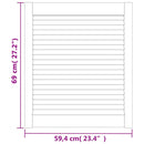 skabslåger 4 stk. 69x59,4 cm lameldesign massivt fyrretræ