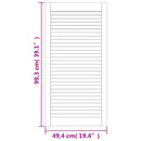 skabslåger 4 stk. 99,3x49,4 cm lameldesign massivt fyrretræ