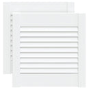 skabslåger 2 stk. 39,5x39,4 cm lameldesign massivt fyr hvid