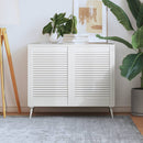 skabslåger 2 stk. 69x49,4 cm lameldesign massivt fyr hvid