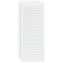 skabslåger 2 stk. 99,3x39,4 cm lameldesign massivt fyr hvid