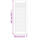 skabslåger 2 stk. 99,3x39,4 cm lameldesign massivt fyr hvid