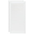 skabslåger 2 stk. 99,3x49,4 cm lameldesign massivt fyr hvid