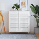 skabslåger 2 stk. 99,3x49,4 cm lameldesign massivt fyr hvid