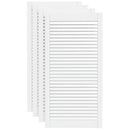 skabslåger 4 stk. 99,3x49,4 cm lameldesign massivt fyr hvid