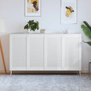 skabslåger 4 stk. 99,3x49,4 cm lameldesign massivt fyr hvid