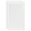 skabslåger 2 stk. 99,3x59,4 cm lameldesign massivt fyr hvid