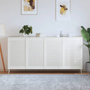 skabslåger 4 stk. 99,3x59,4 cm lameldesign massivt fyr hvid