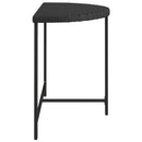 havebord 100x50x75 cm polyrattan sort
