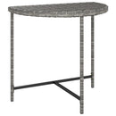 havebord 80x50x75 cm polyrattan grå