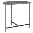 havebord 80x50x75 cm polyrattan grå