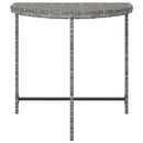 havebord 80x50x75 cm polyrattan grå