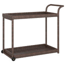 barvogn 100x45x83 cm polyrattan brun