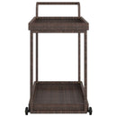 barvogn 100x45x83 cm polyrattan brun