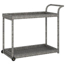barvogn 100x45x83 cm polyrattan grå